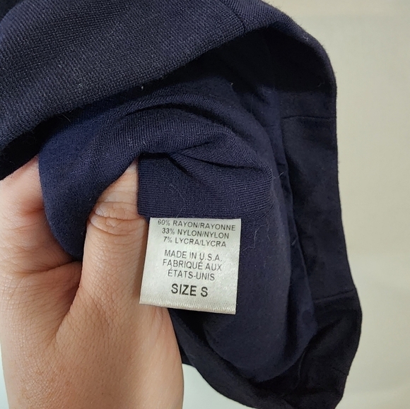 Torn By Ronny Kobo Navy Blue V Neck Sleeveless Women Small Mini Cocktail Dress - Picture 3 of 8